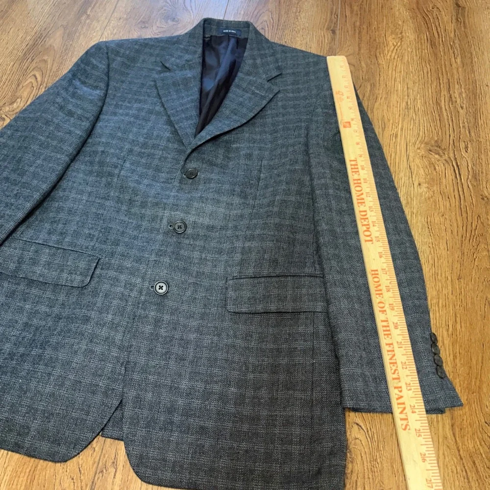 Ralph Ralph Lauren Mens 38R Gray Plaid 100% Wool‎ 3-Button Blazer Sport Coat